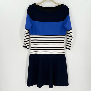 Kate Spade Blue and Black Fit and Flare Dress